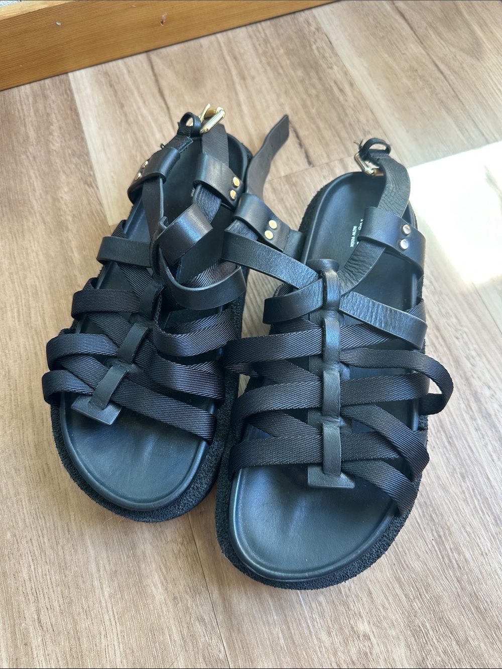 Rag & Bone Black Strappy Platform Sandals